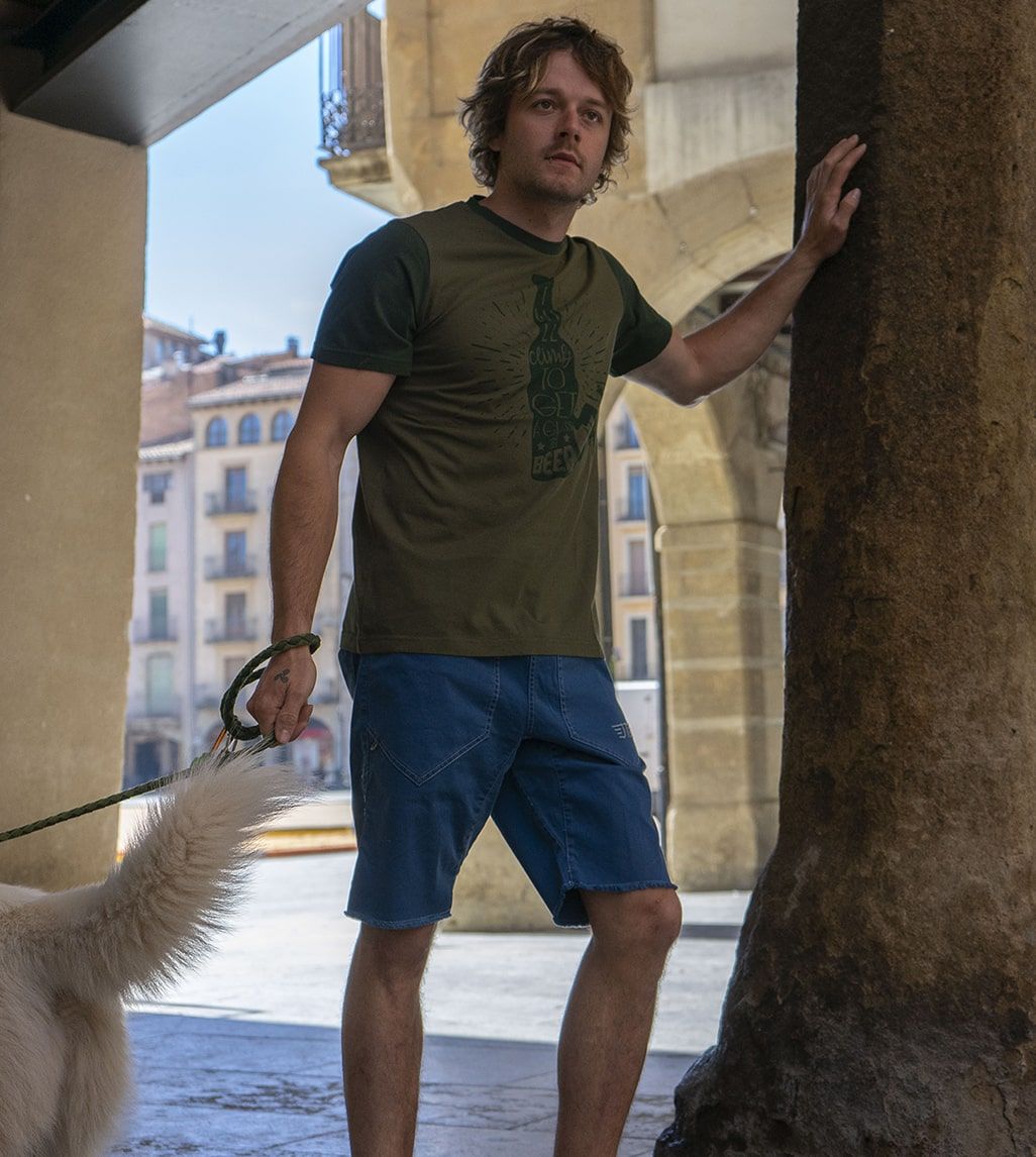 Pantalón Escalada - Trekking Montes Short Blue Hombre