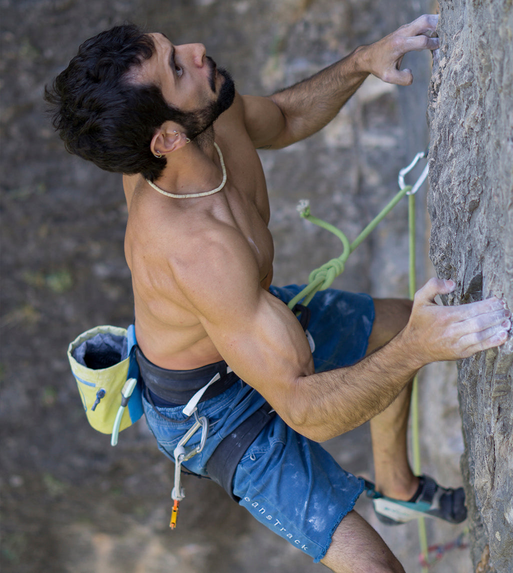 Pantalón Escalada - Trekking Montes Short Blue Hombre