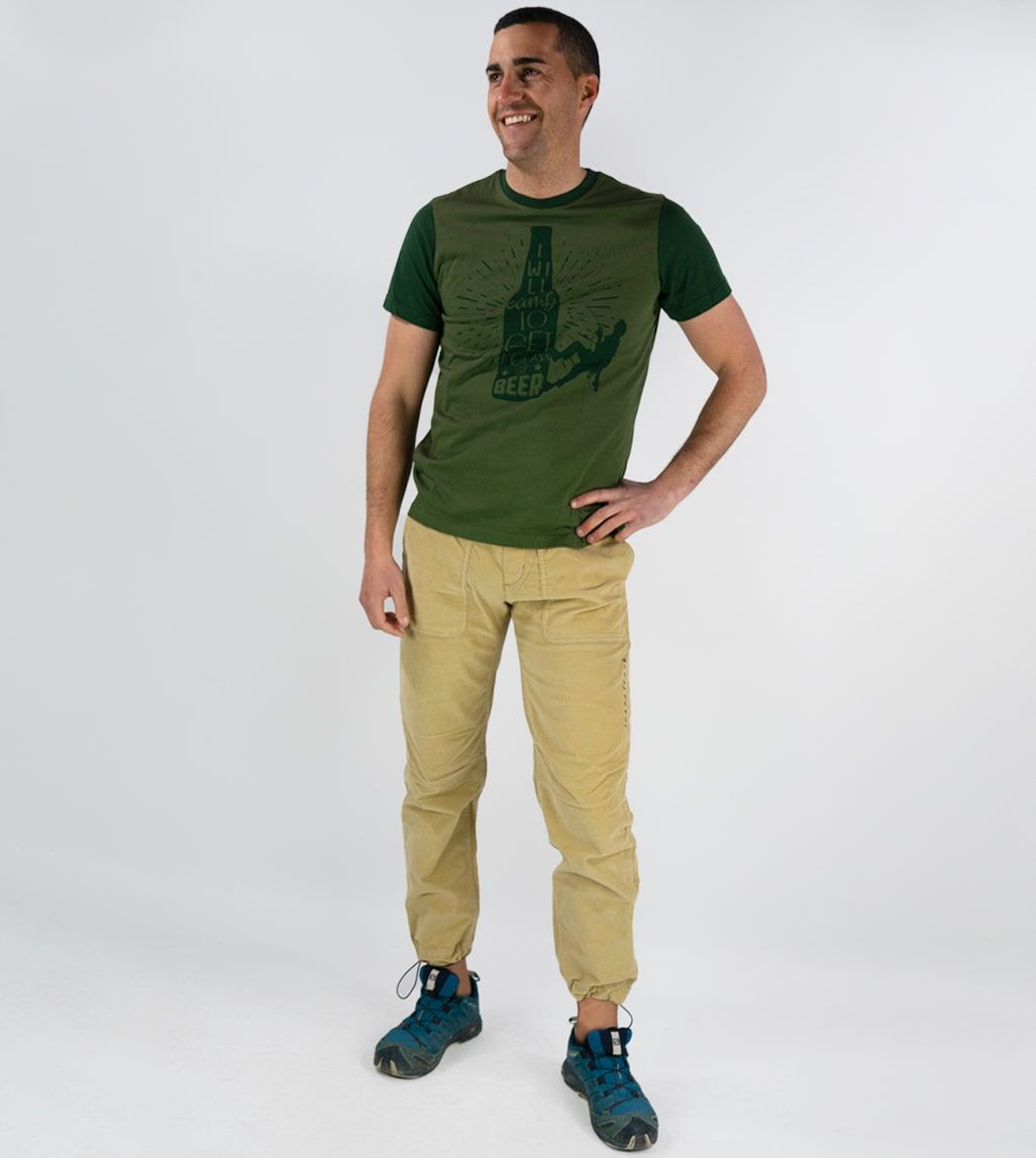 Camiseta Algodón Orgánico Climb&Beer Green