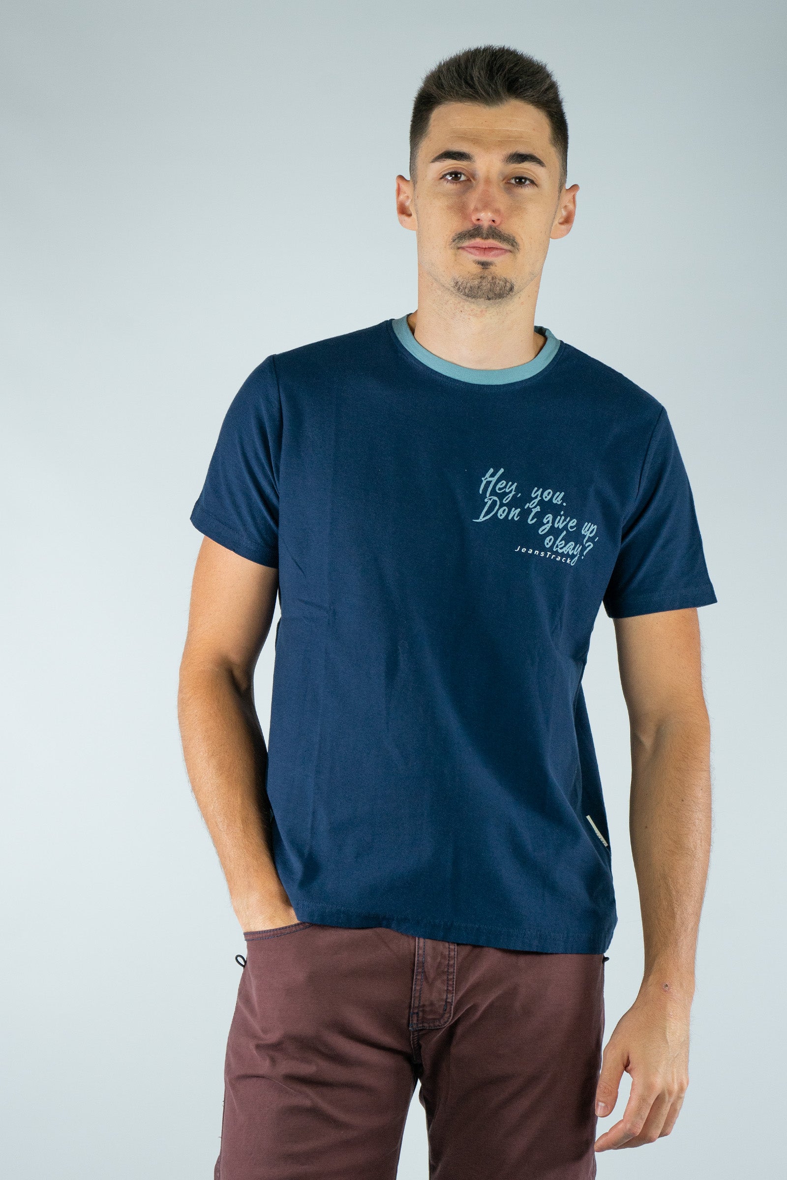 Camiseta Algodón Orgánico Mountains Navy