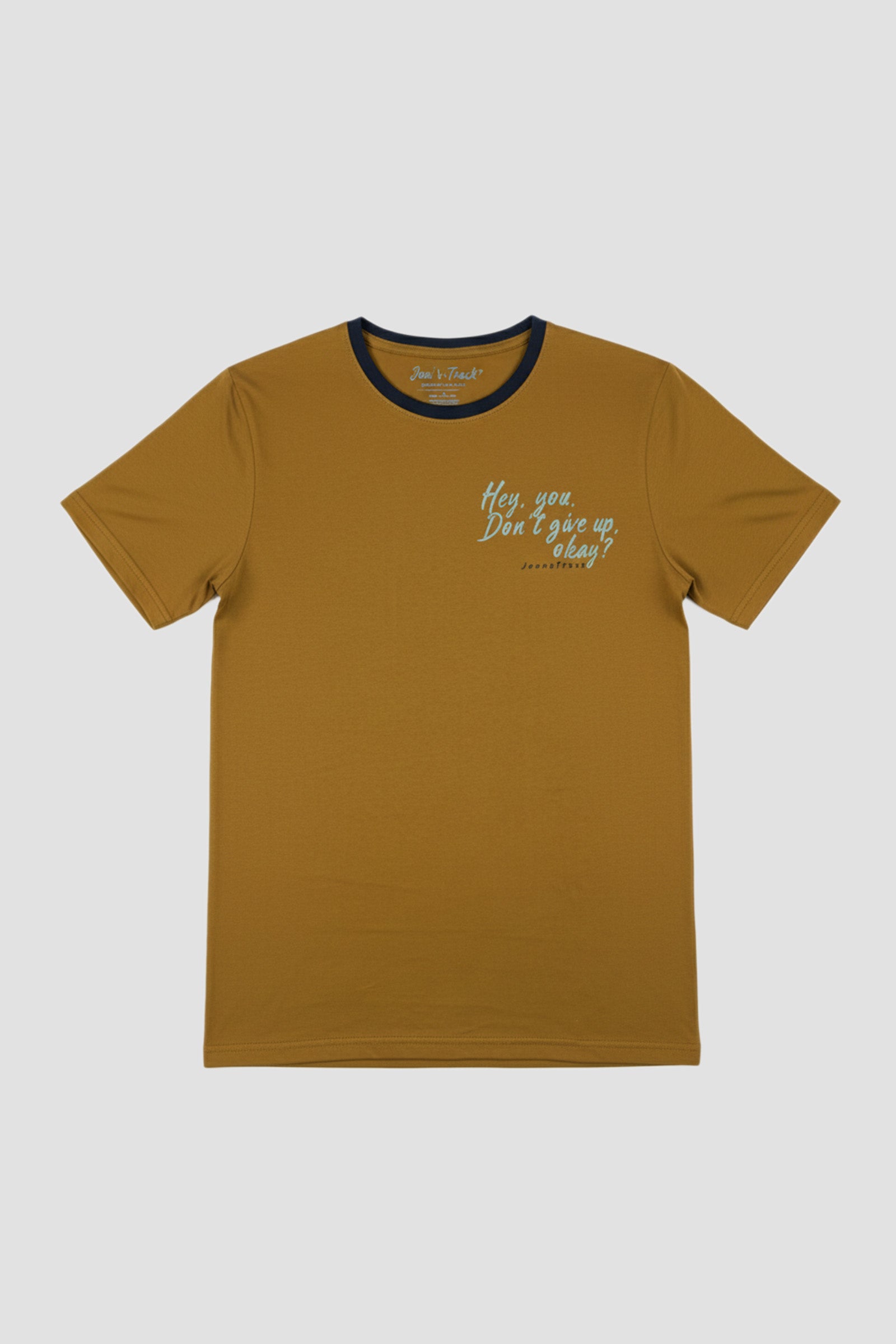 Camiseta Algodón Orgánico Mountains Mustard