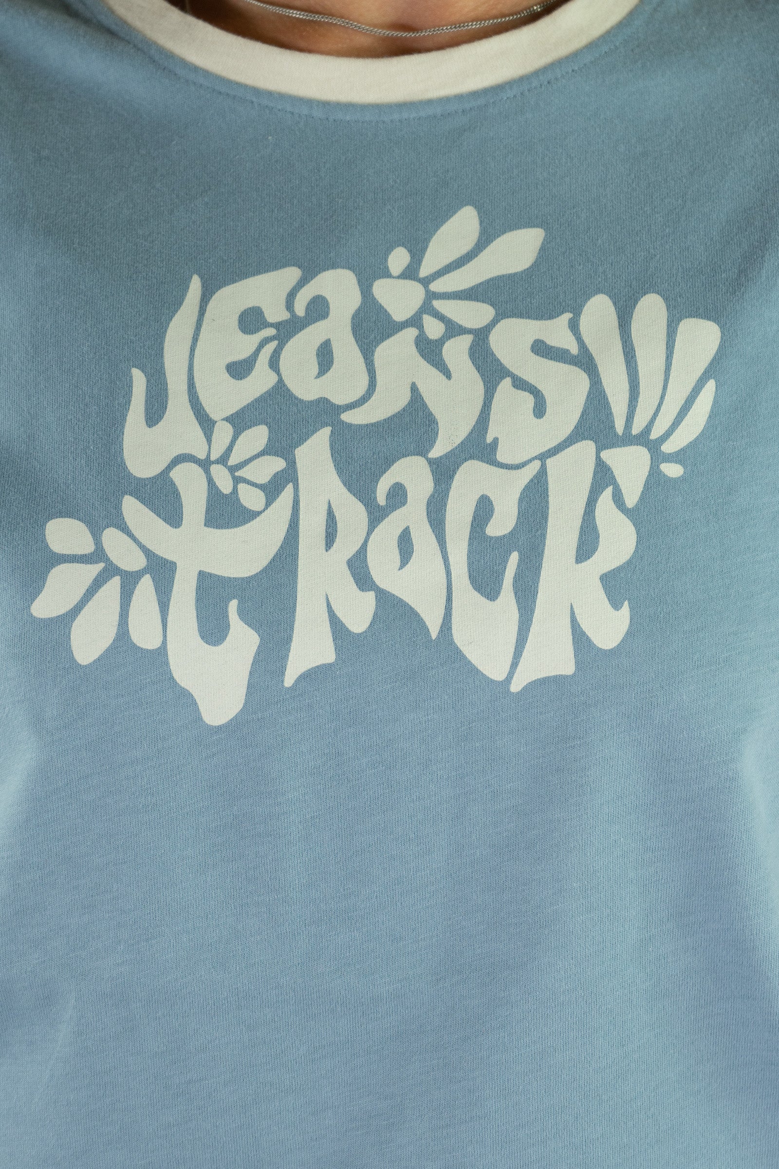 Camiseta Algodón Orgánico Ringer Blue Mujer