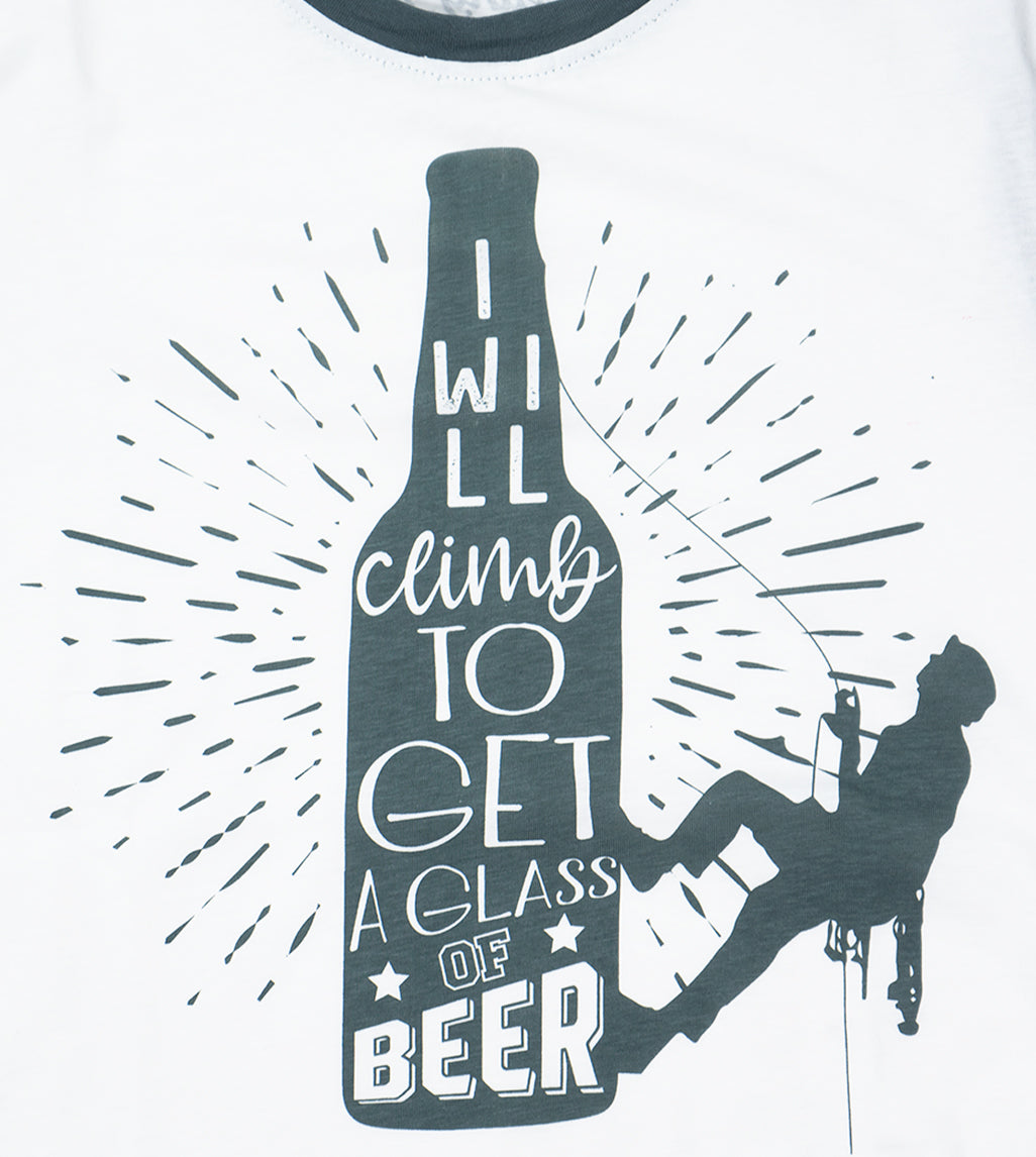 Camiseta Algodón Orgánico Climb&Beer White