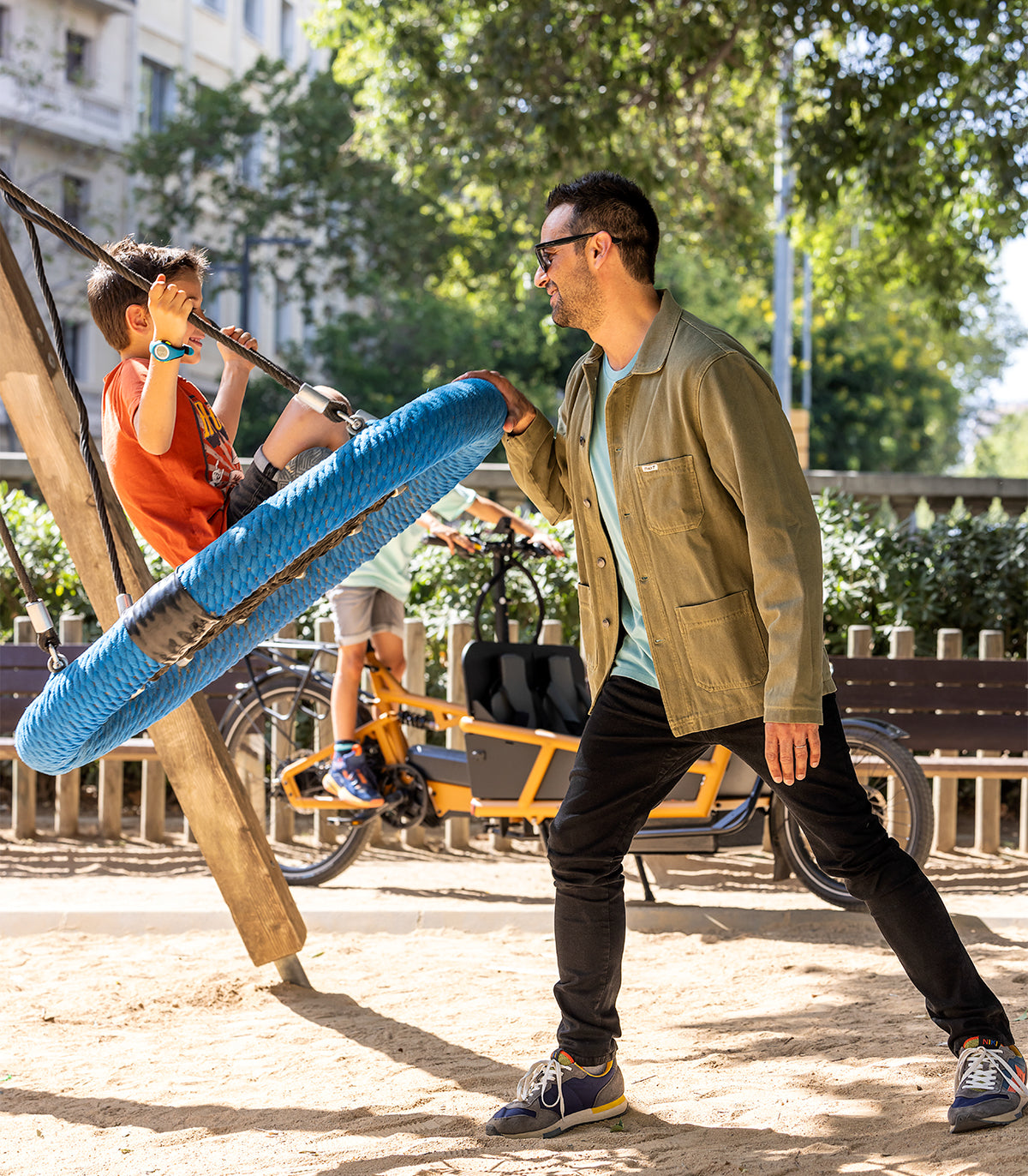 Fahrrad-Jeans Stadt Berlin Slim Fit WR Unisex Rinsewashed Schwarz