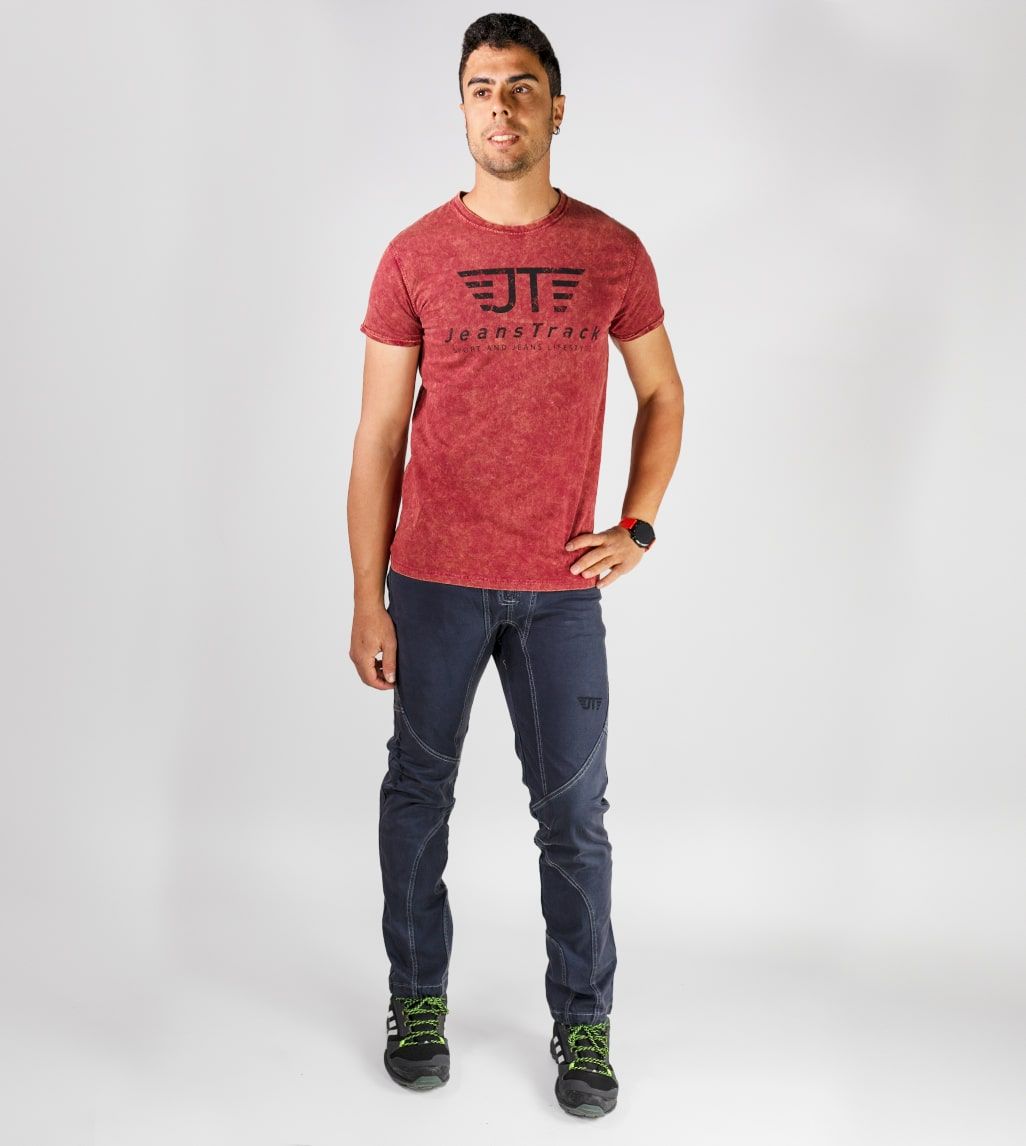 Camiseta Básica JeansTrack Snow Rojo Hombre