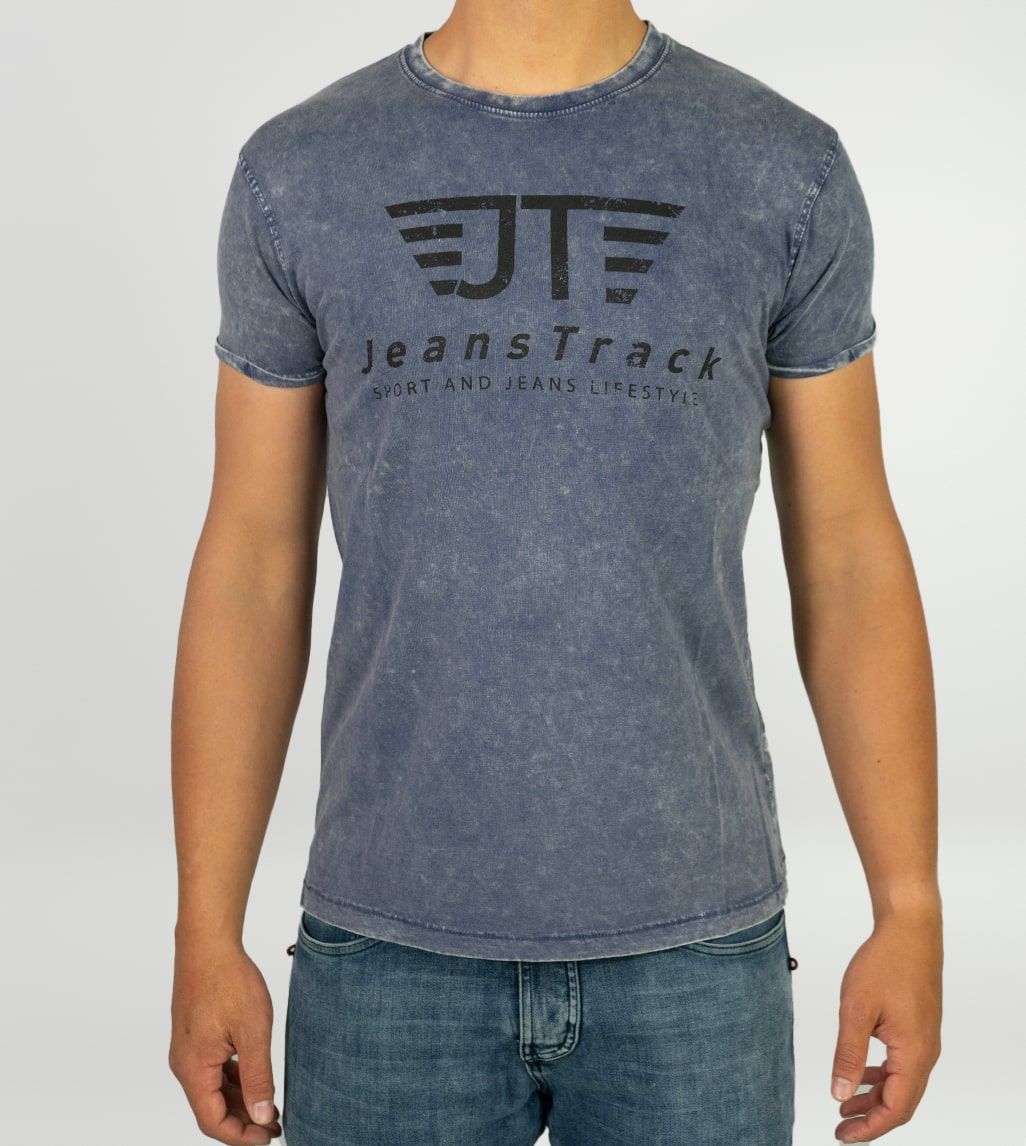 Camiseta Básica JeansTrack Snow Azul Hombre
