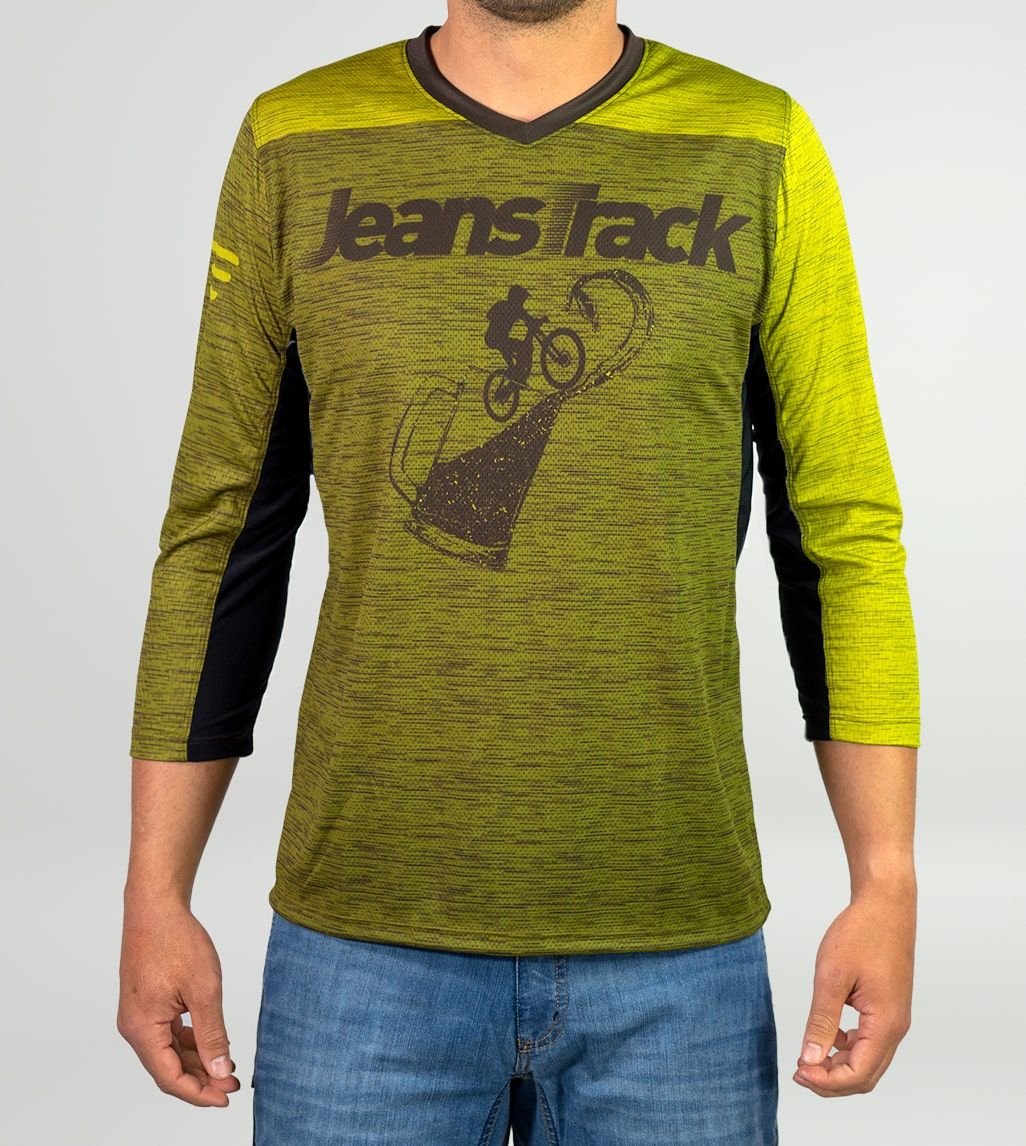 Camiseta Técnica MTB Bike & Beer Khaki 3/4