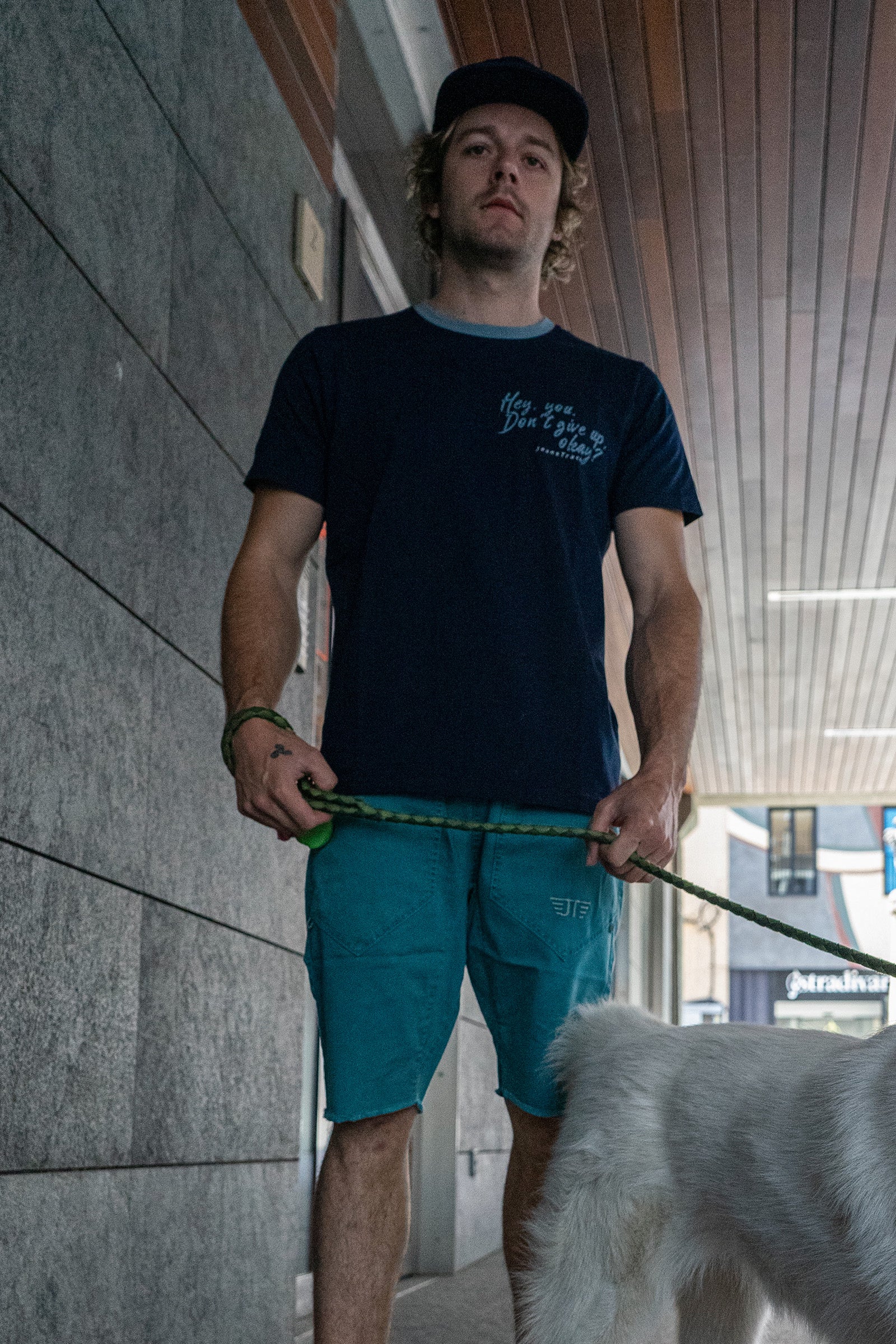 Camiseta Algodón Orgánico Mountains Navy