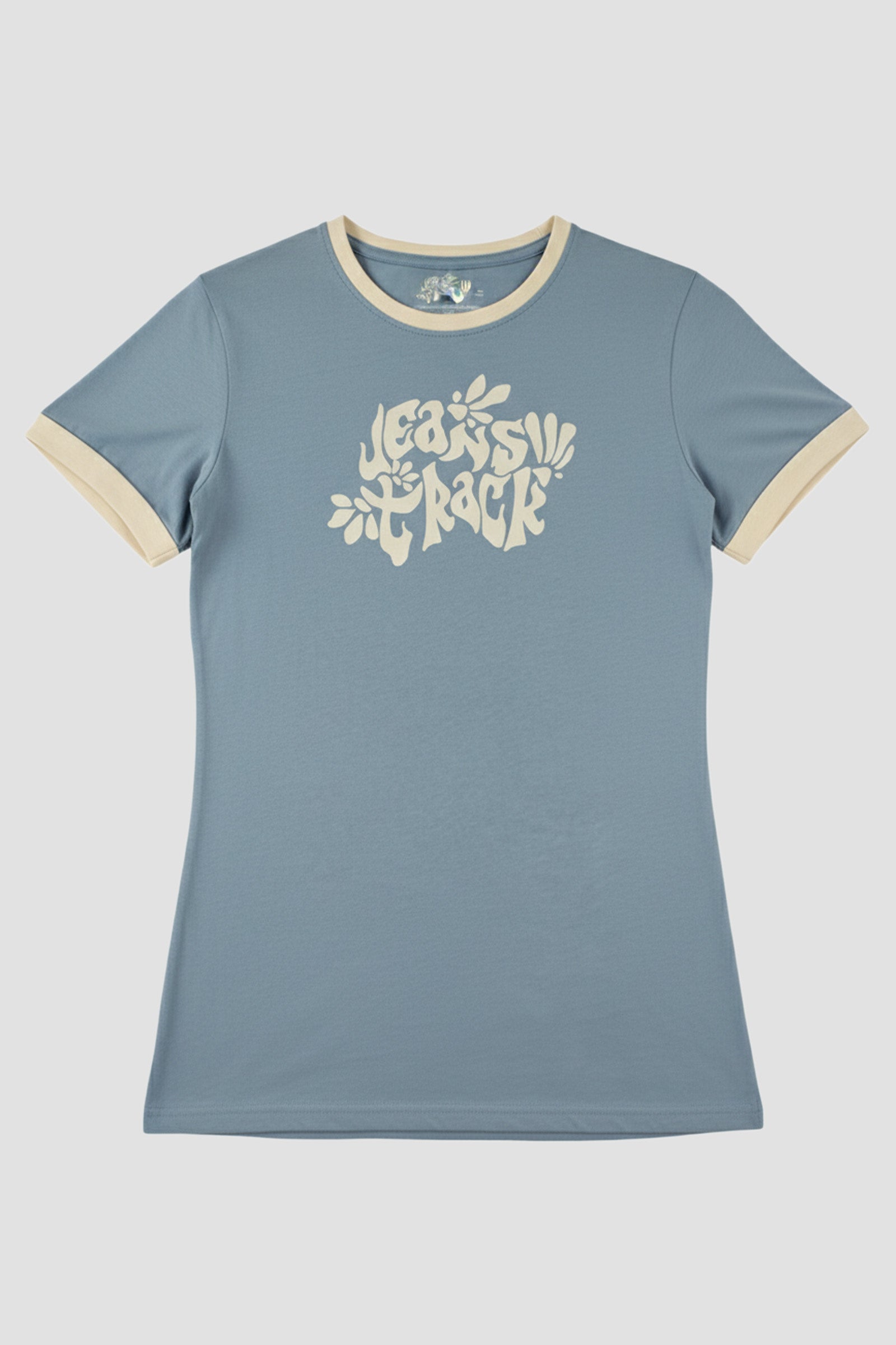 Camiseta Algodón Orgánico Ringer Blue Mujer