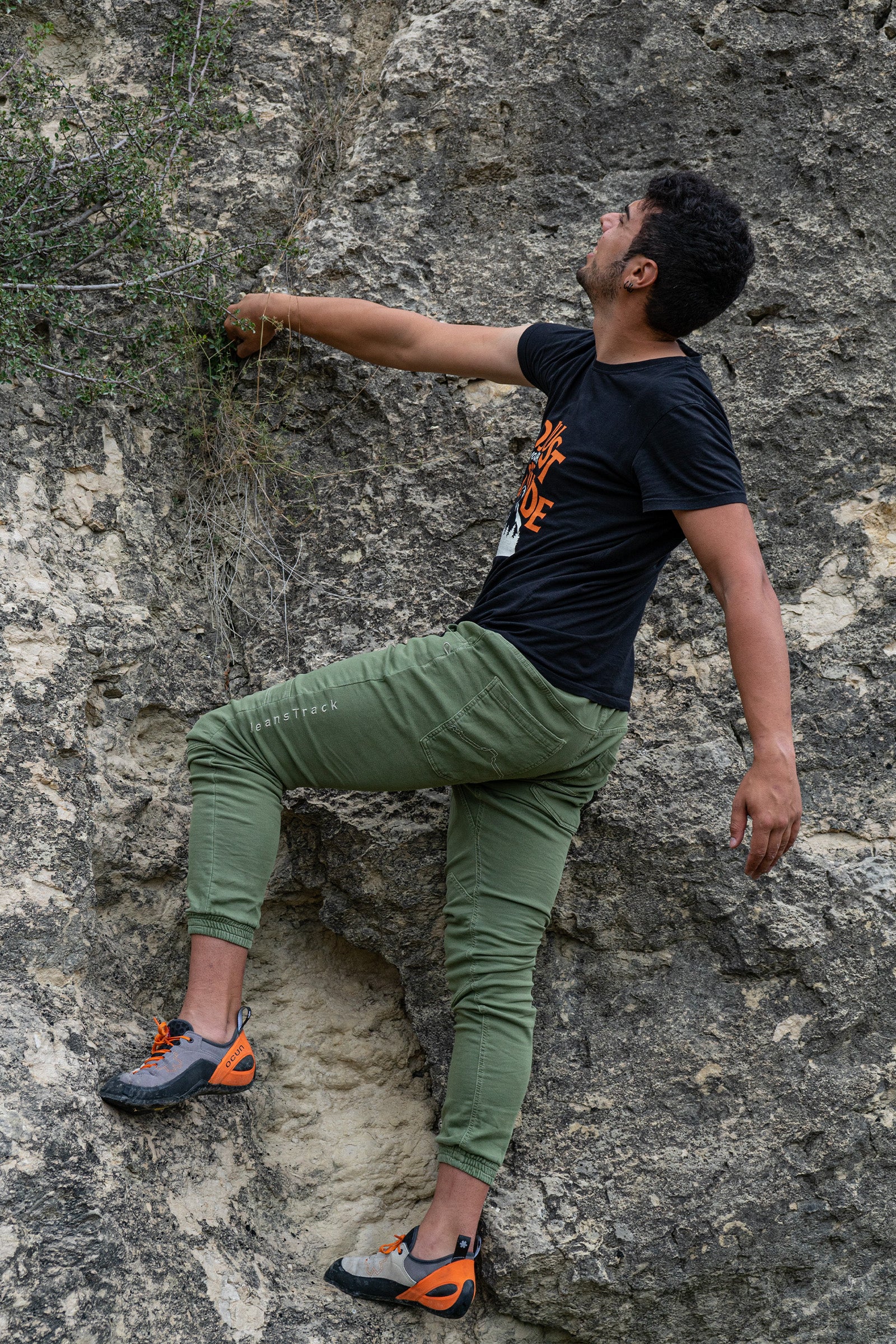 Pantalon d'escalade - trekking Montan Khaki Homme