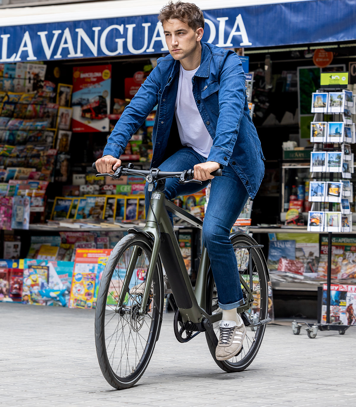 Fahrrad-Jeans Stadt Berlin Slim Fit WR Unisex Rinsewashed