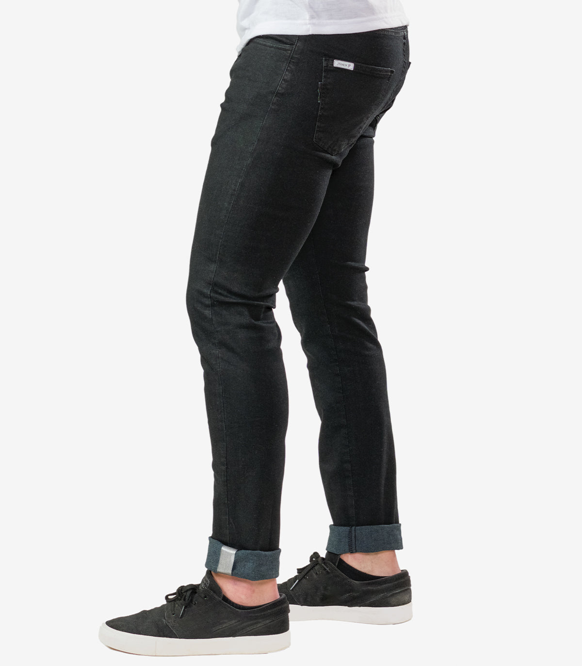 Fahrrad-Jeans Stadt Berlin Slim Fit WR Unisex Rinsewashed Schwarz