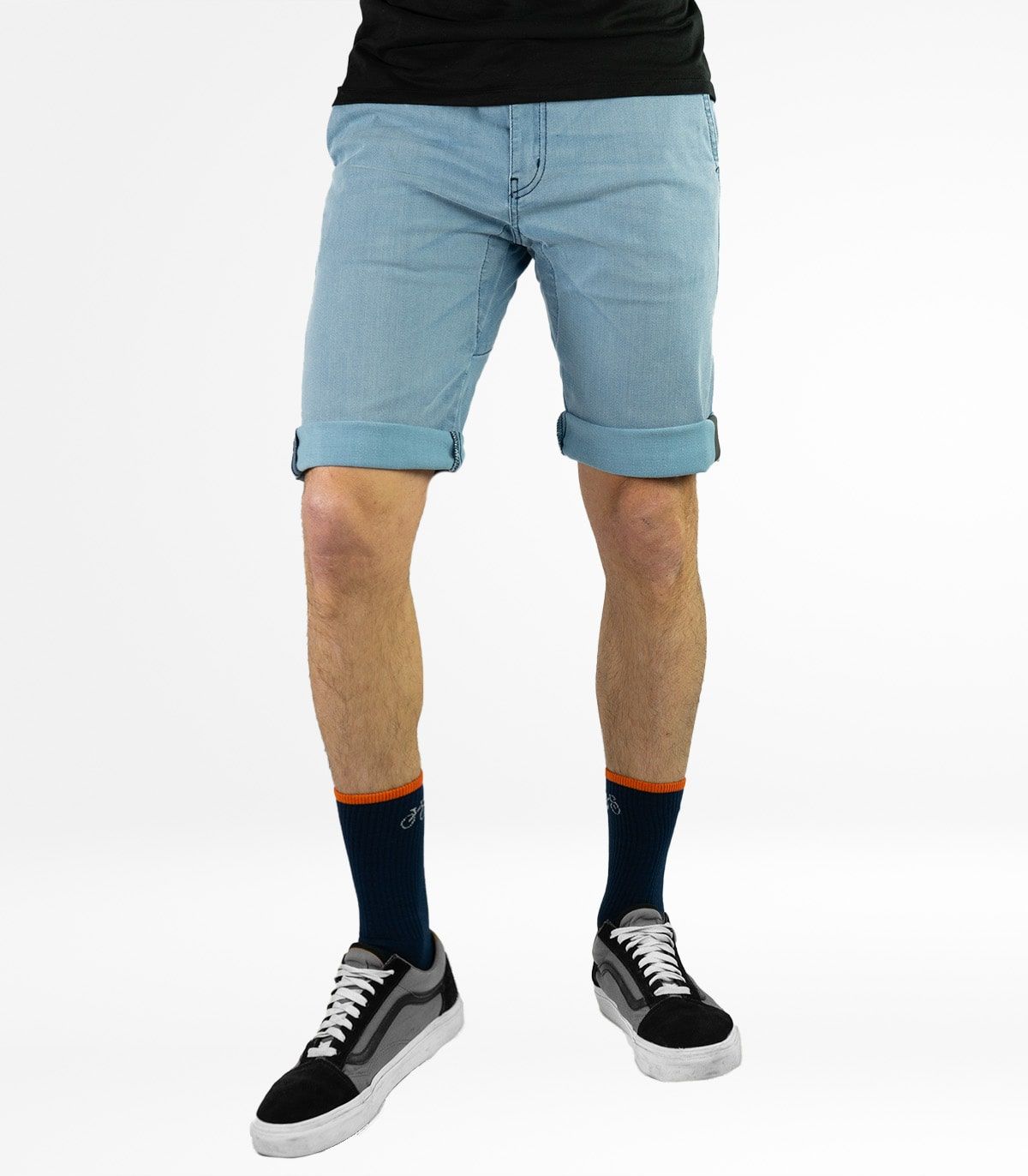 Pantalón Ciclismo Urbano Utrecht Short Jeans Bleach Hombre