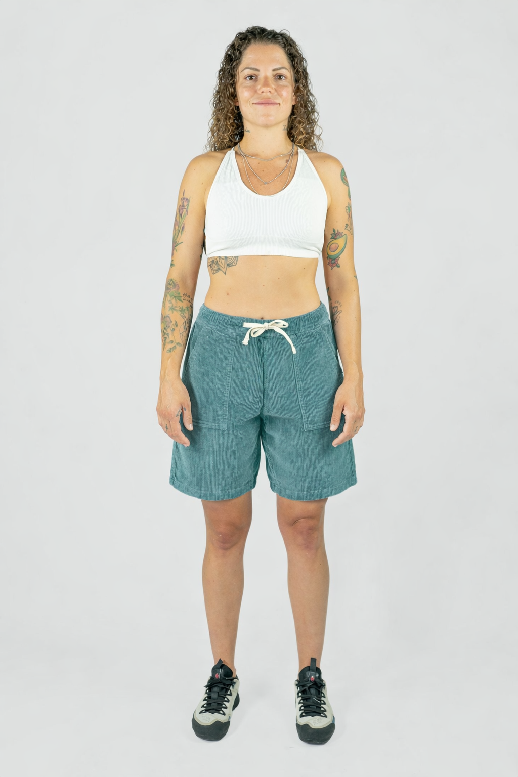 Women's Crag Short Green Climbing-Trekking Pants